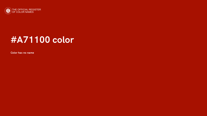 #A71100 color image