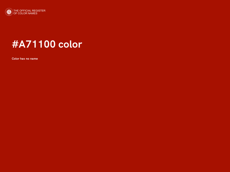 #A71100 color image