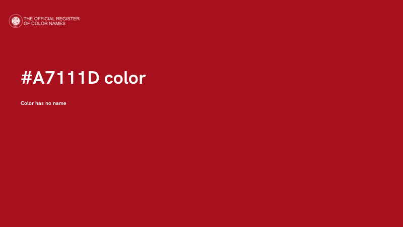 #A7111D color image