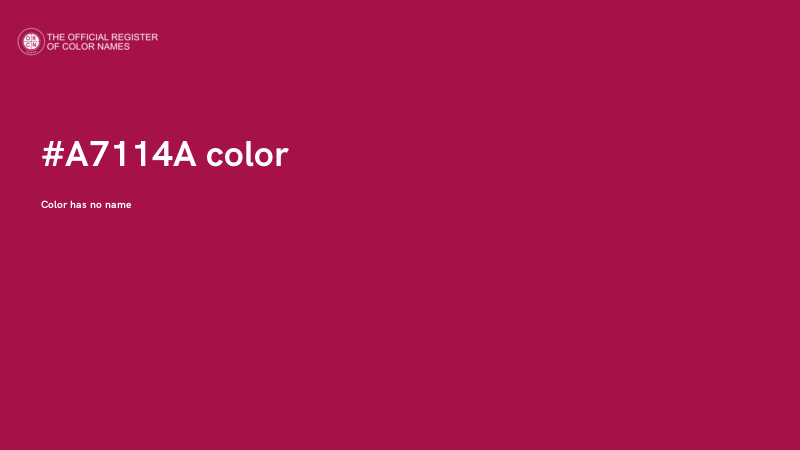 #A7114A color image