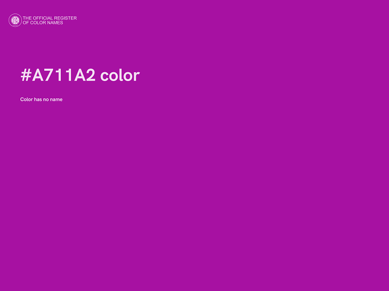 #A711A2 color image