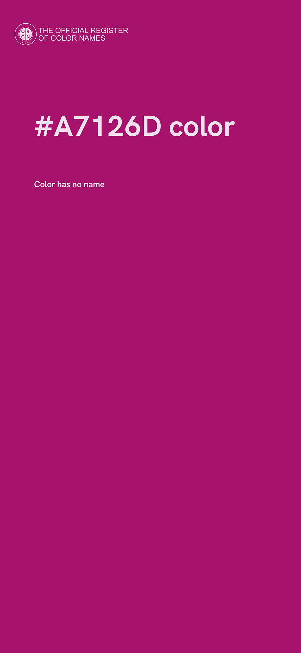 #A7126D color image