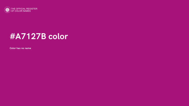 #A7127B color image