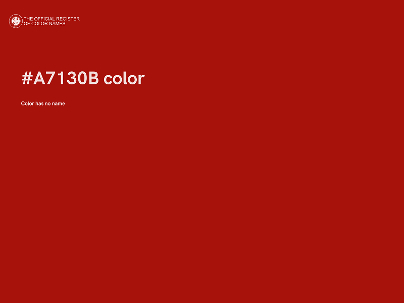 #A7130B color image