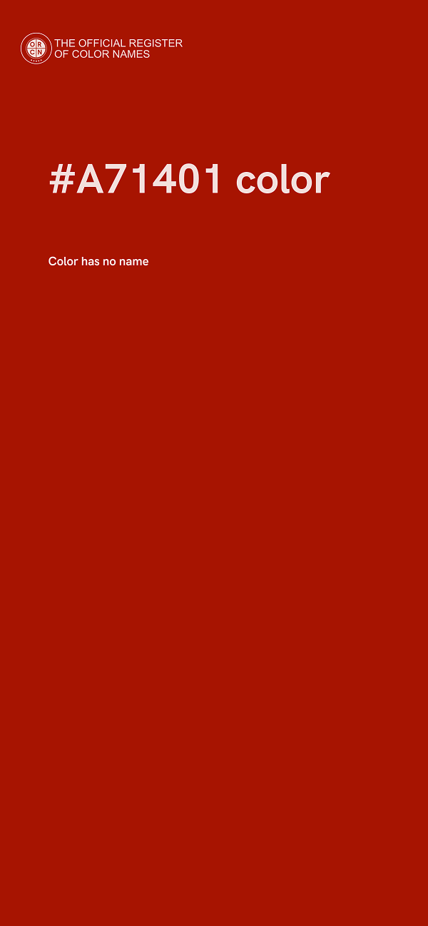 #A71401 color image