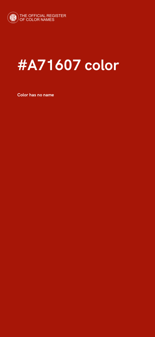 #A71607 color image