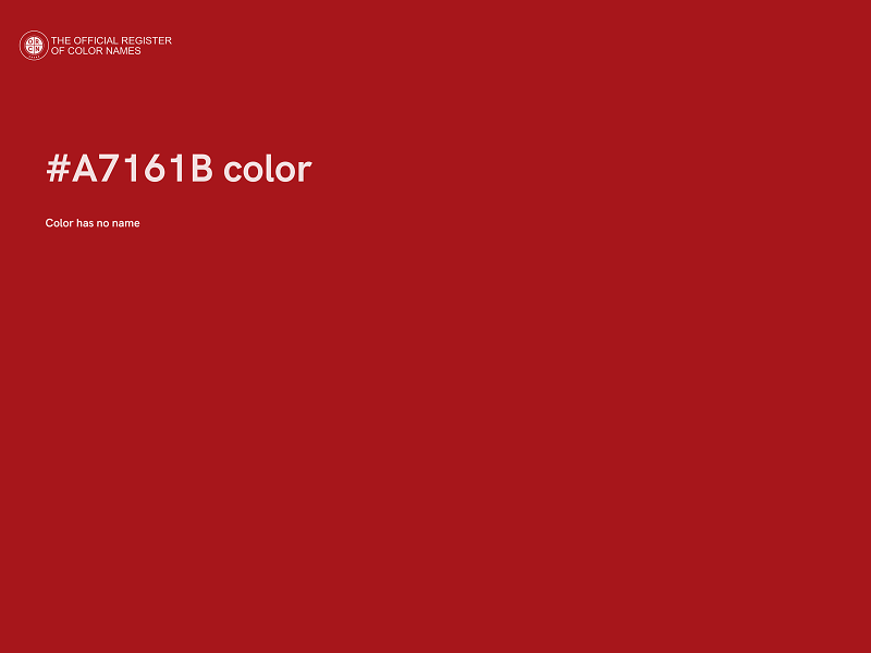 #A7161B color image