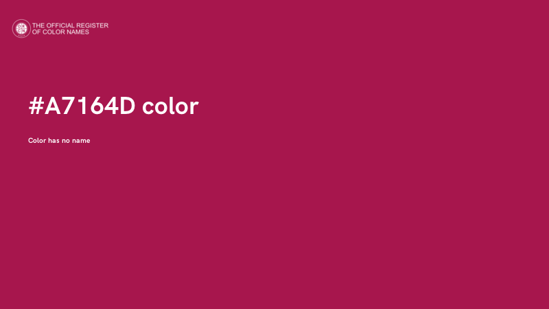 #A7164D color image