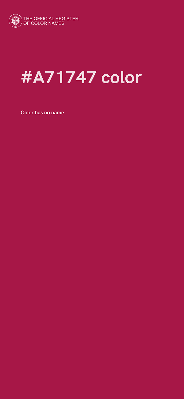 #A71747 color image