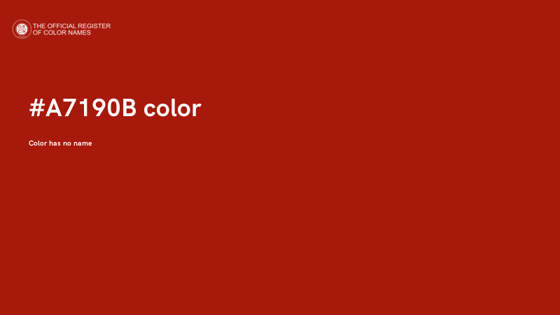 #A7190B color image