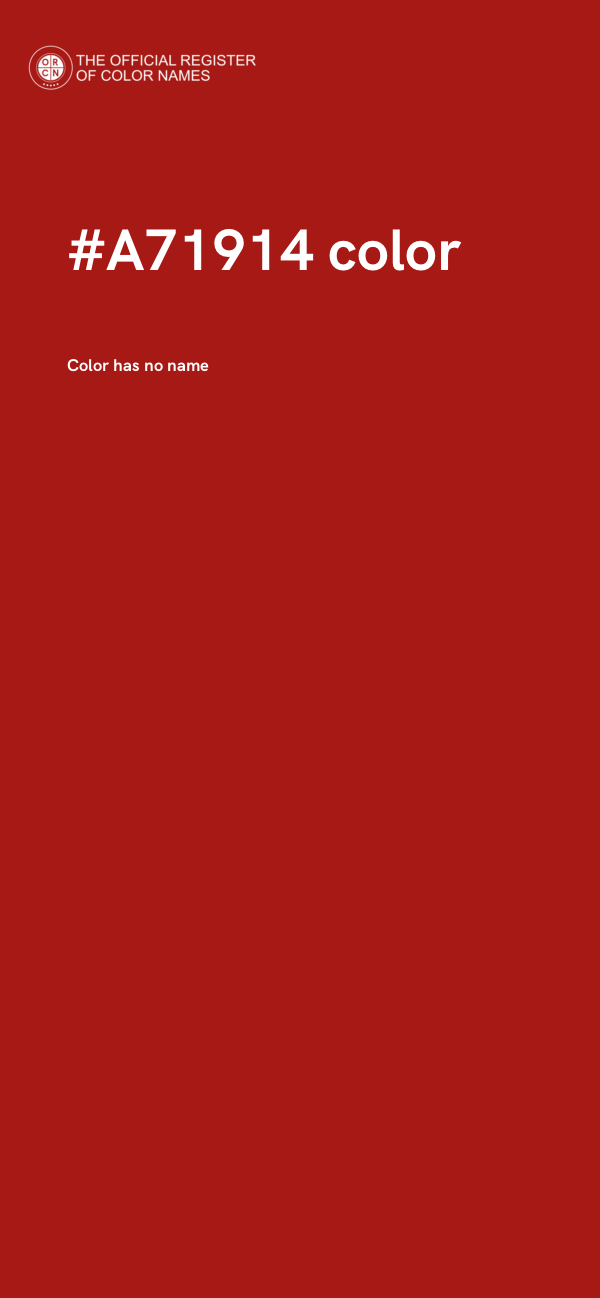 #A71914 color image