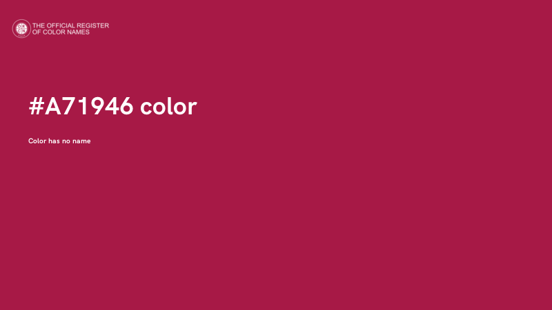 #A71946 color image