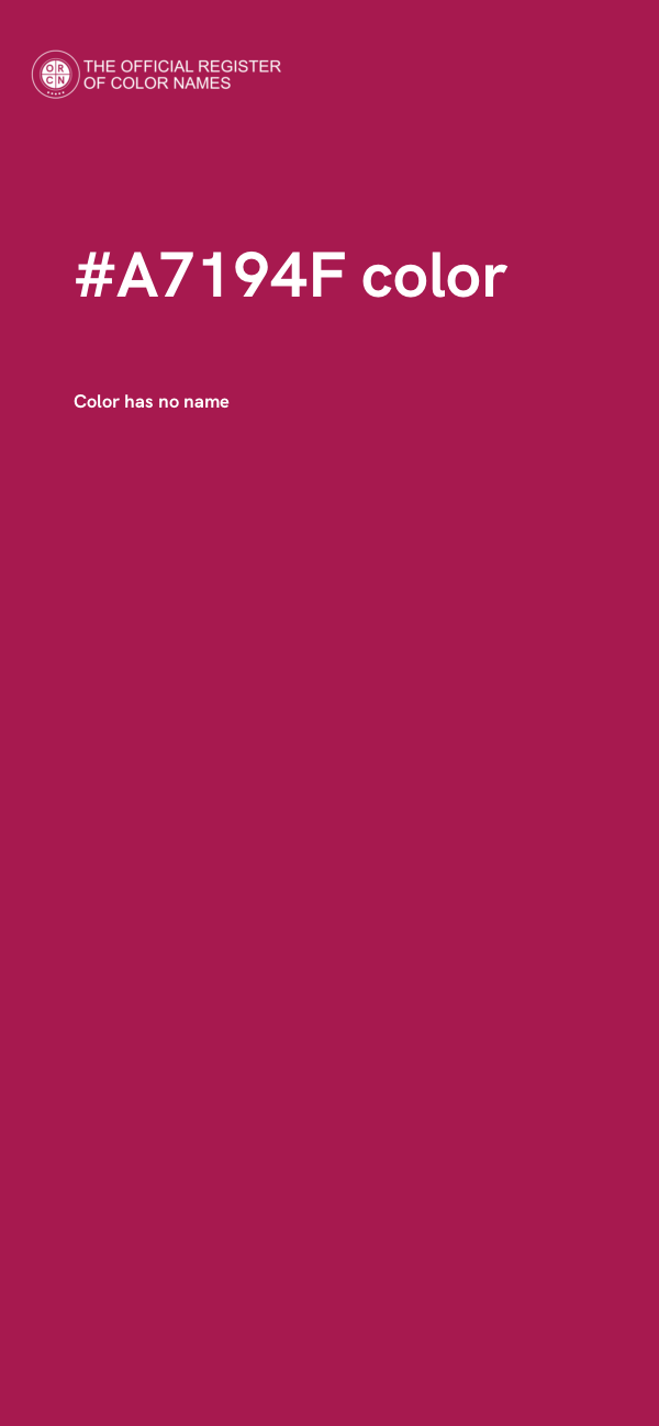 #A7194F color image