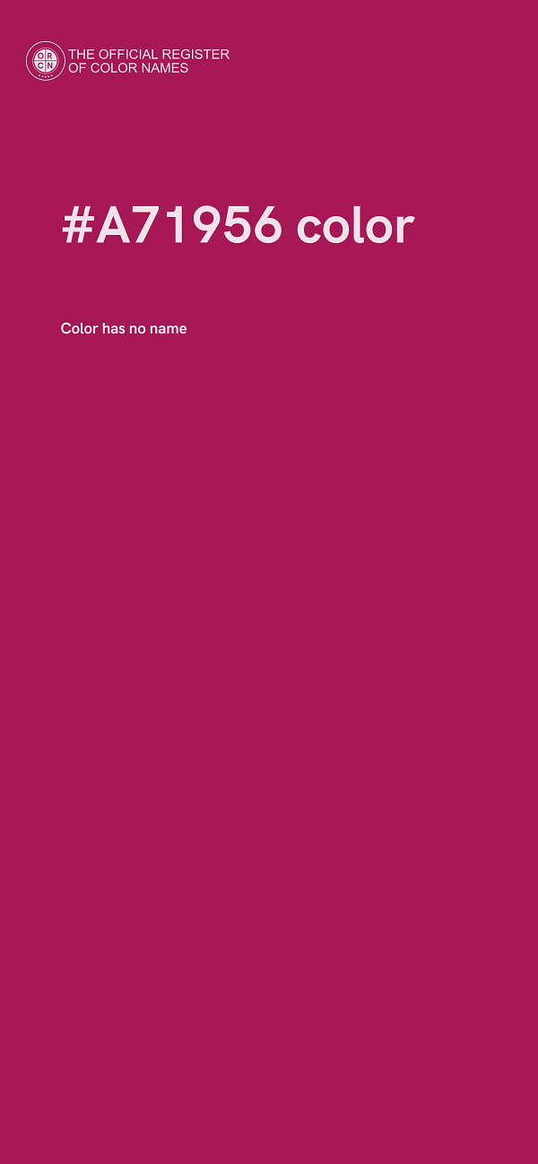 #A71956 color image