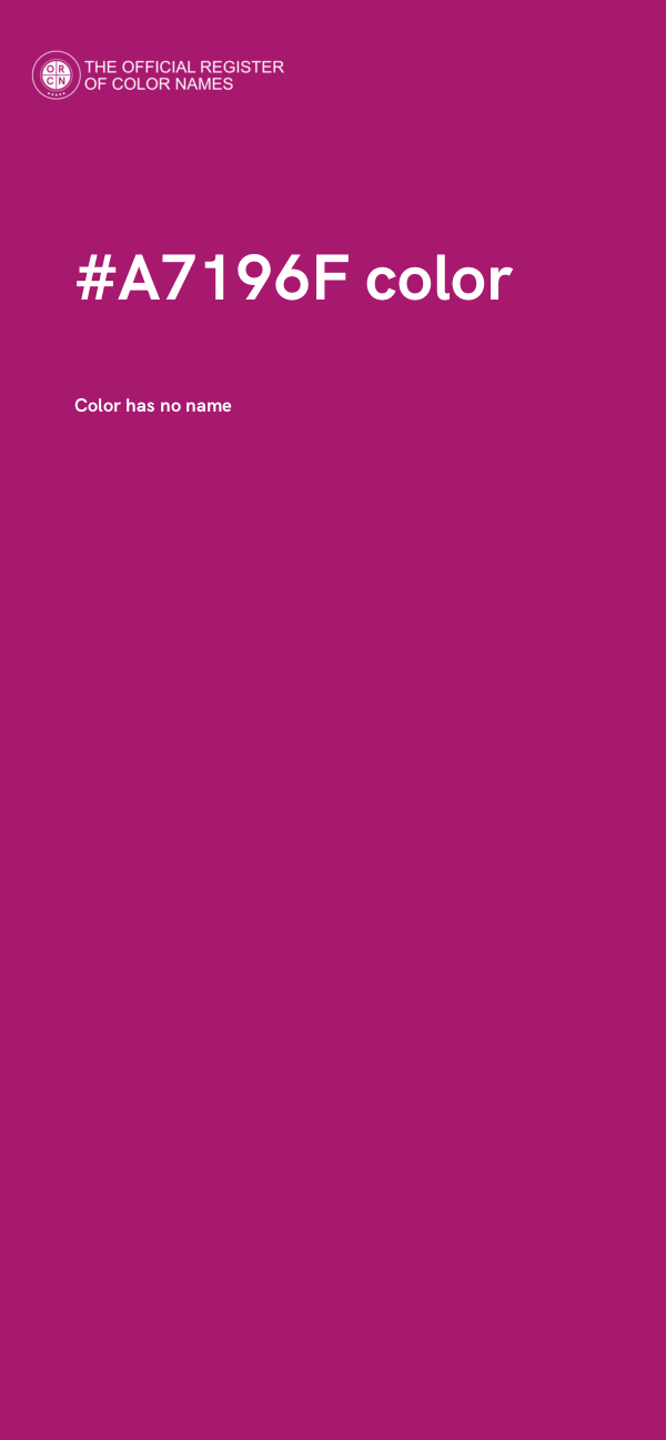 #A7196F color image