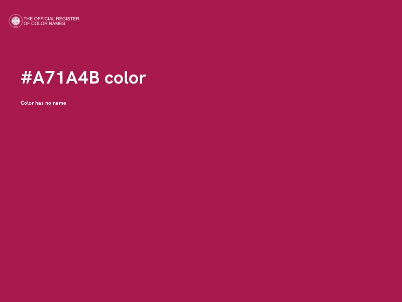 #A71A4B color image