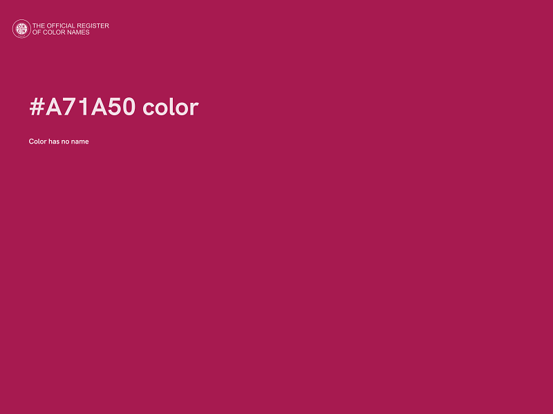 #A71A50 color image