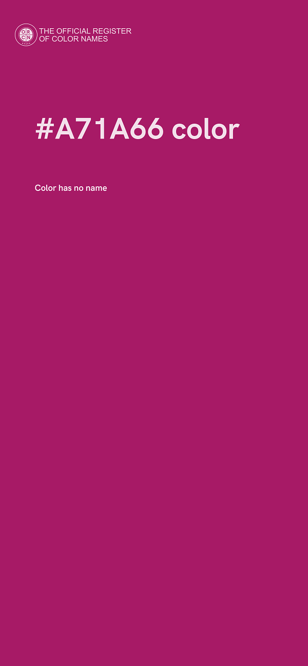 #A71A66 color image