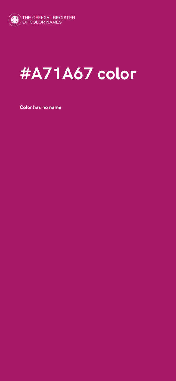 #A71A67 color image