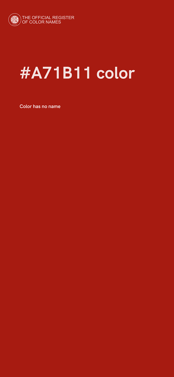 #A71B11 color image