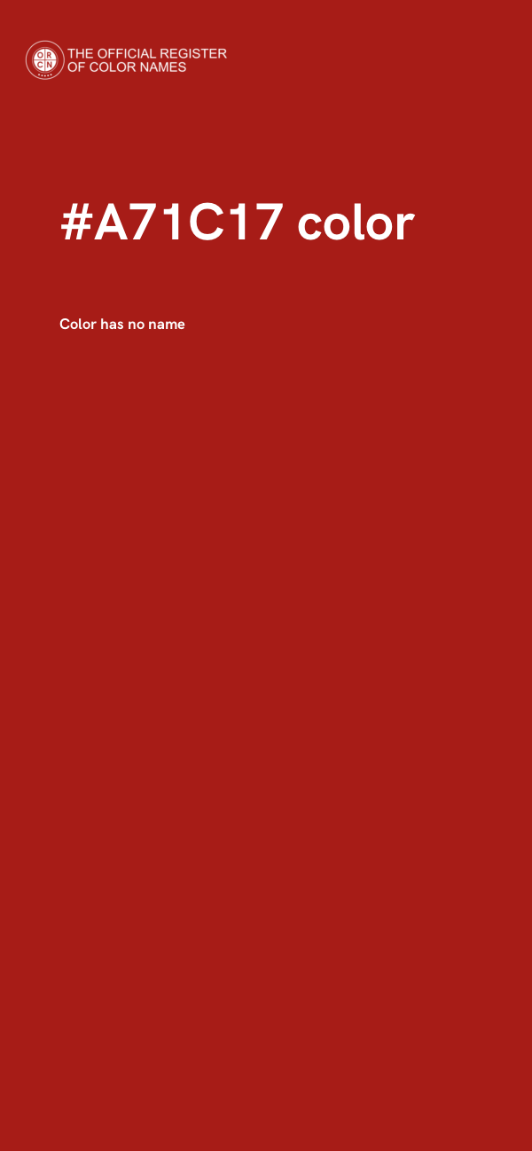 #A71C17 color image