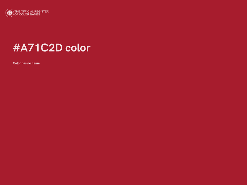#A71C2D color image