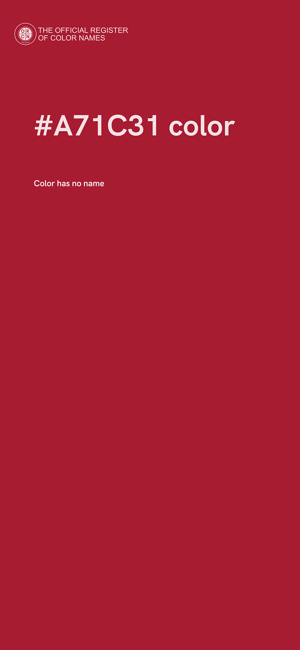 #A71C31 color image