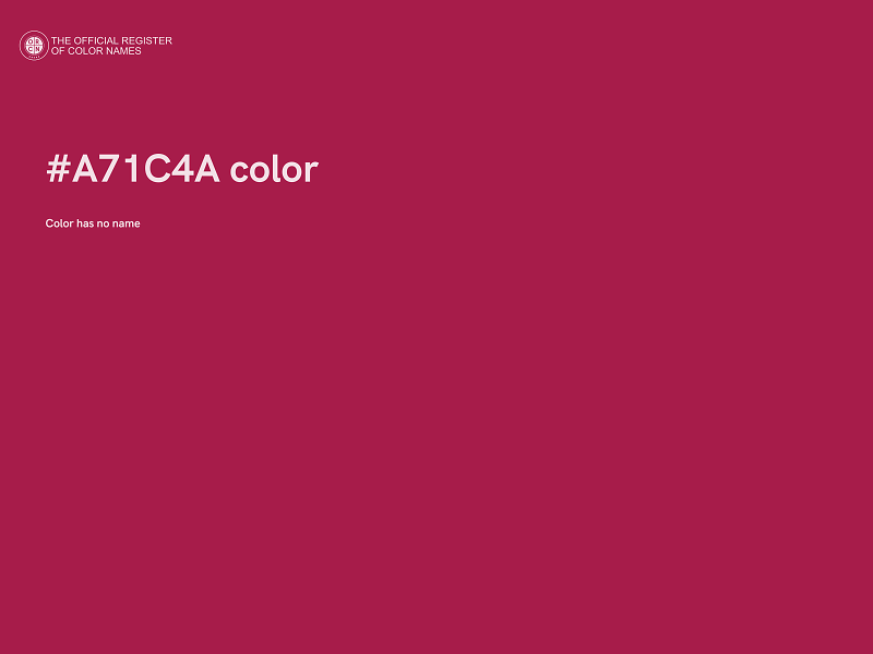 #A71C4A color image