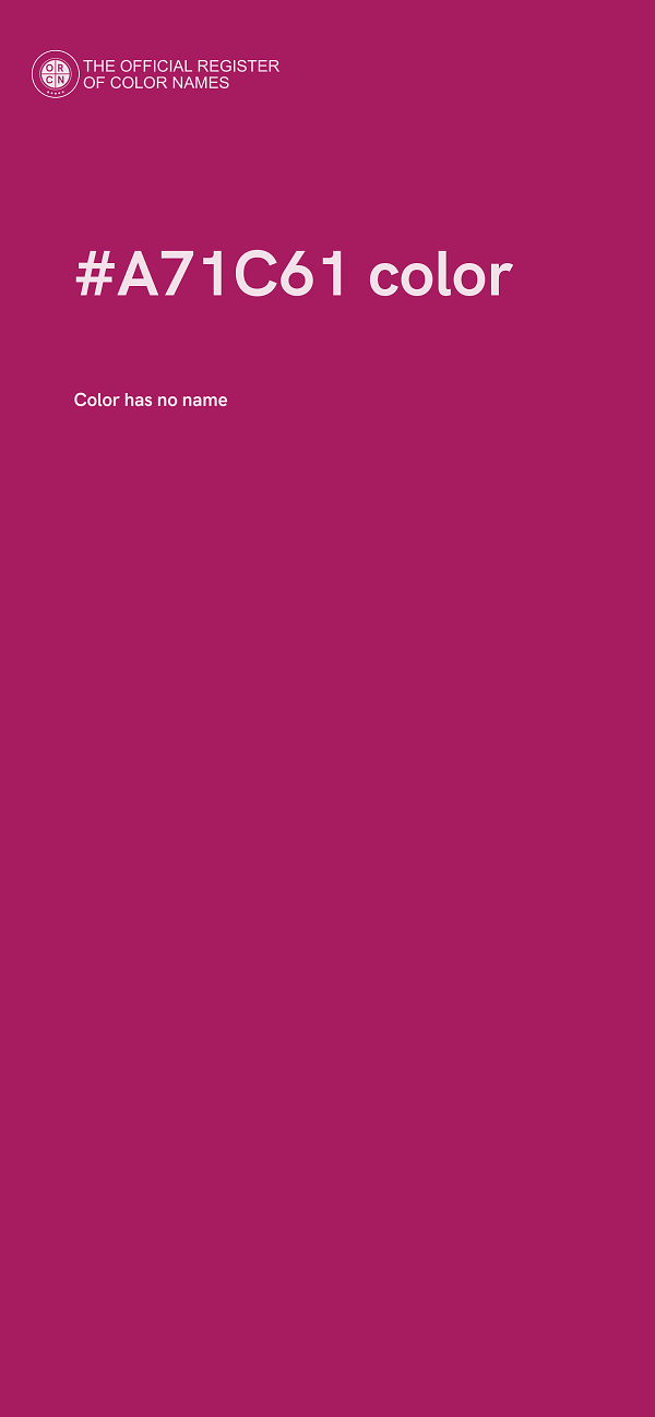 #A71C61 color image