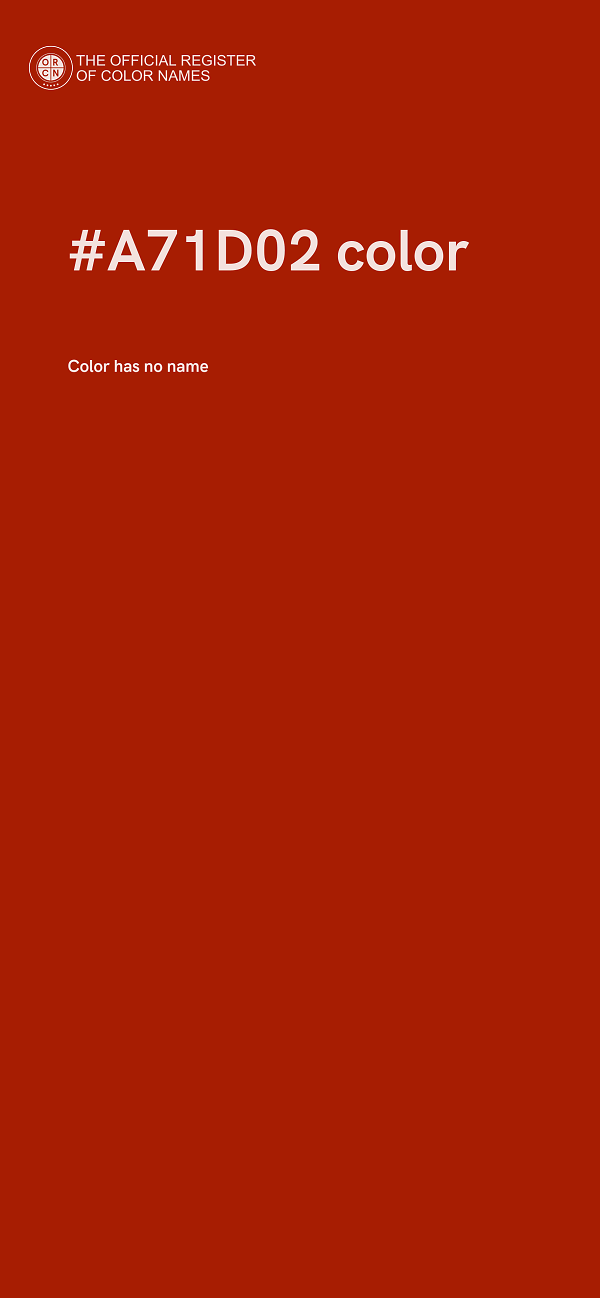#A71D02 color image