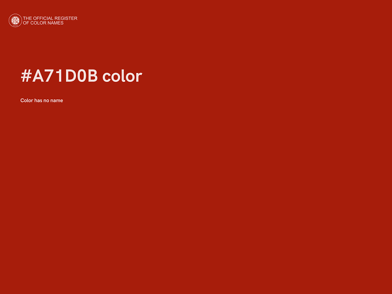 #A71D0B color image