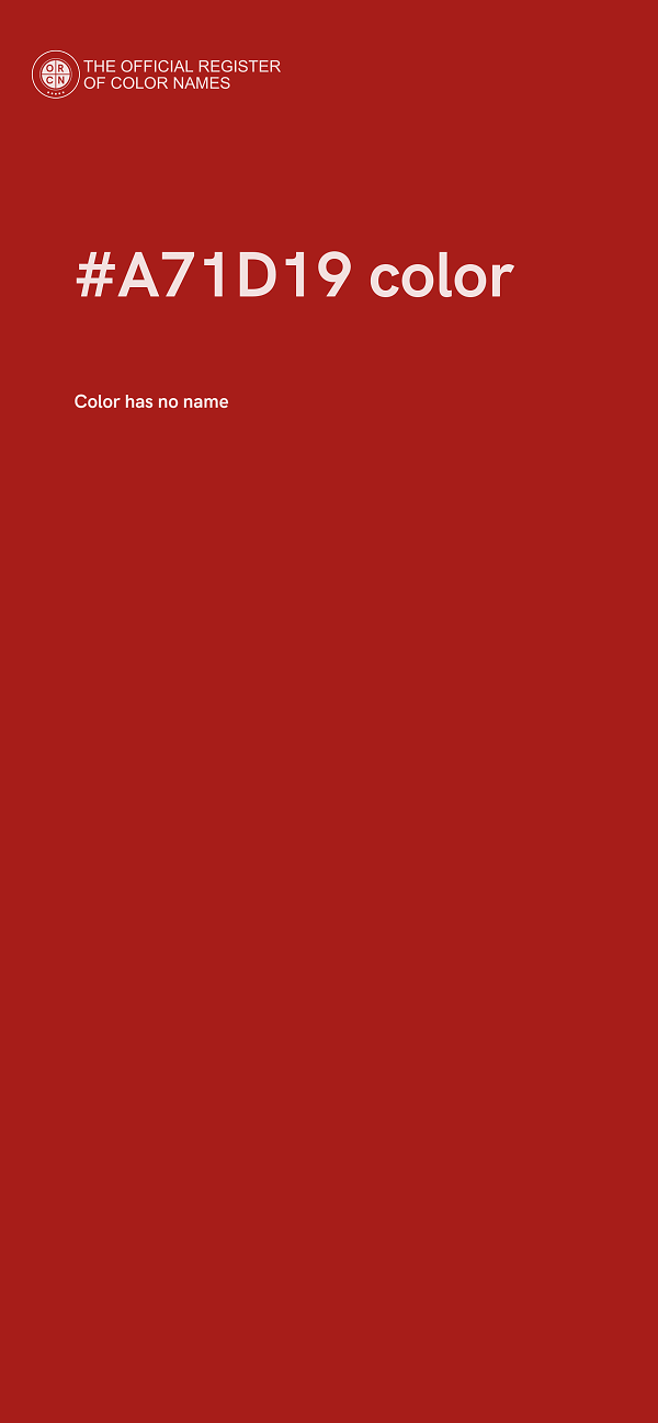 #A71D19 color image