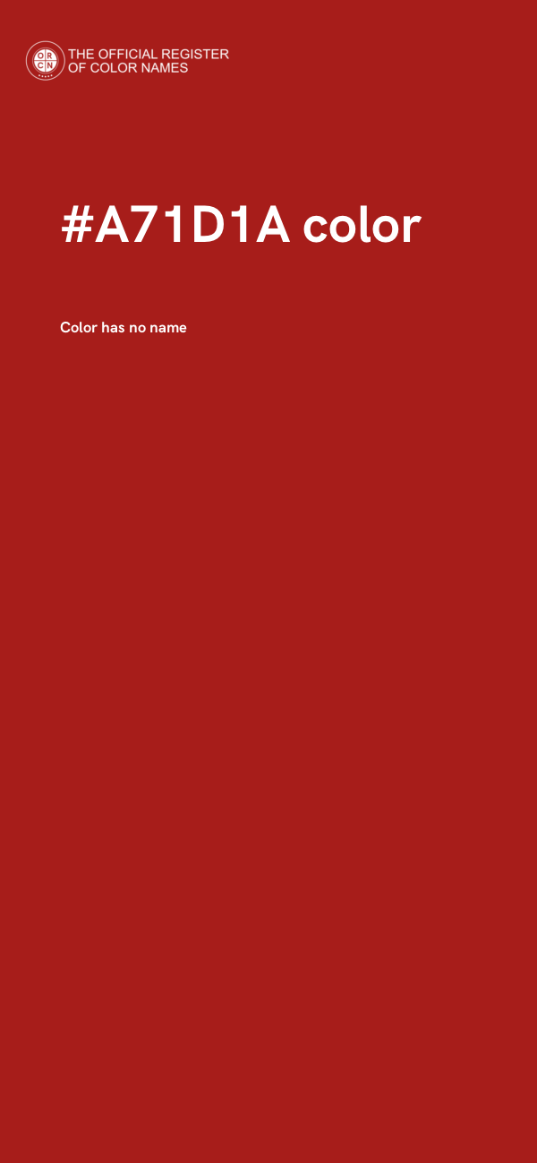 #A71D1A color image