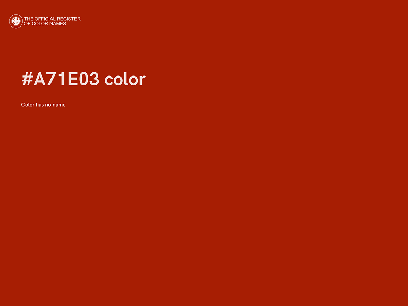 #A71E03 color image