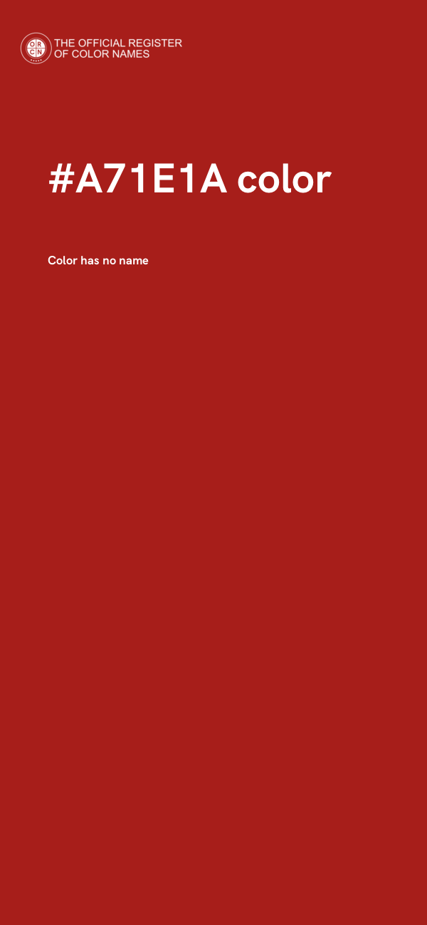#A71E1A color image