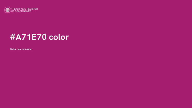 #A71E70 color image