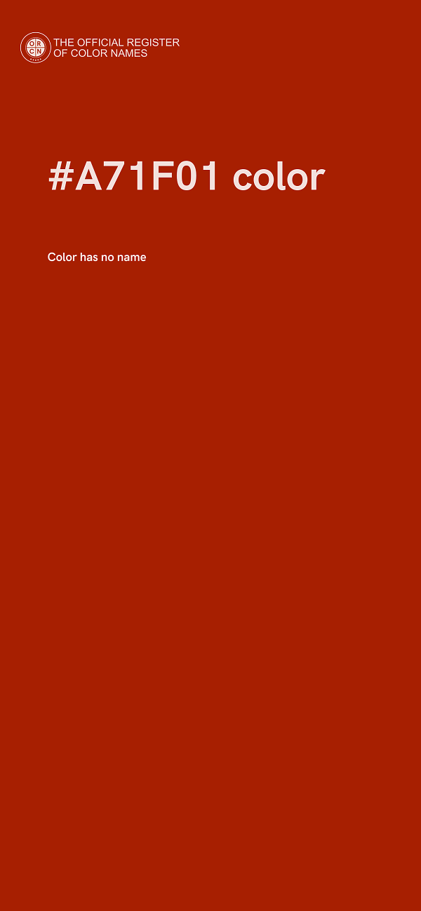 #A71F01 color image