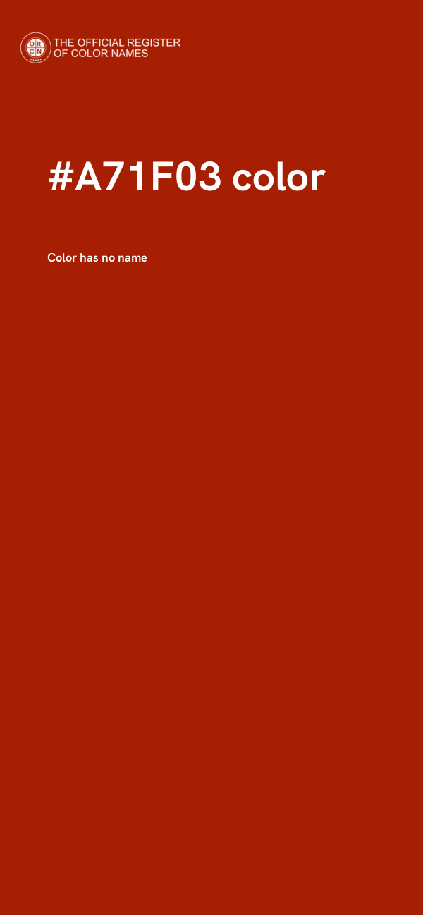 #A71F03 color image