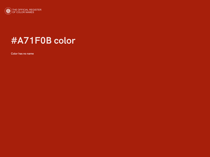 #A71F0B color image