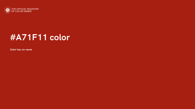 #A71F11 color image