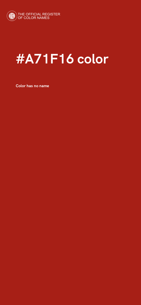 #A71F16 color image