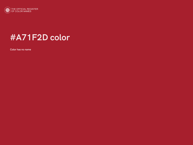 #A71F2D color image