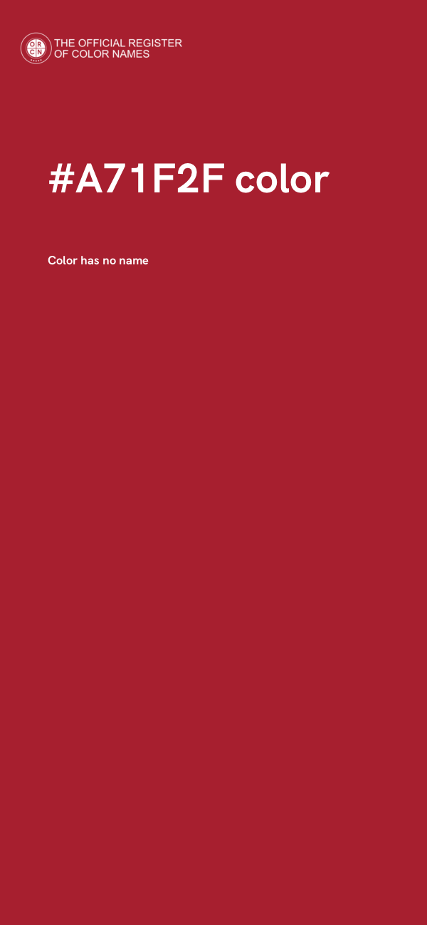 #A71F2F color image