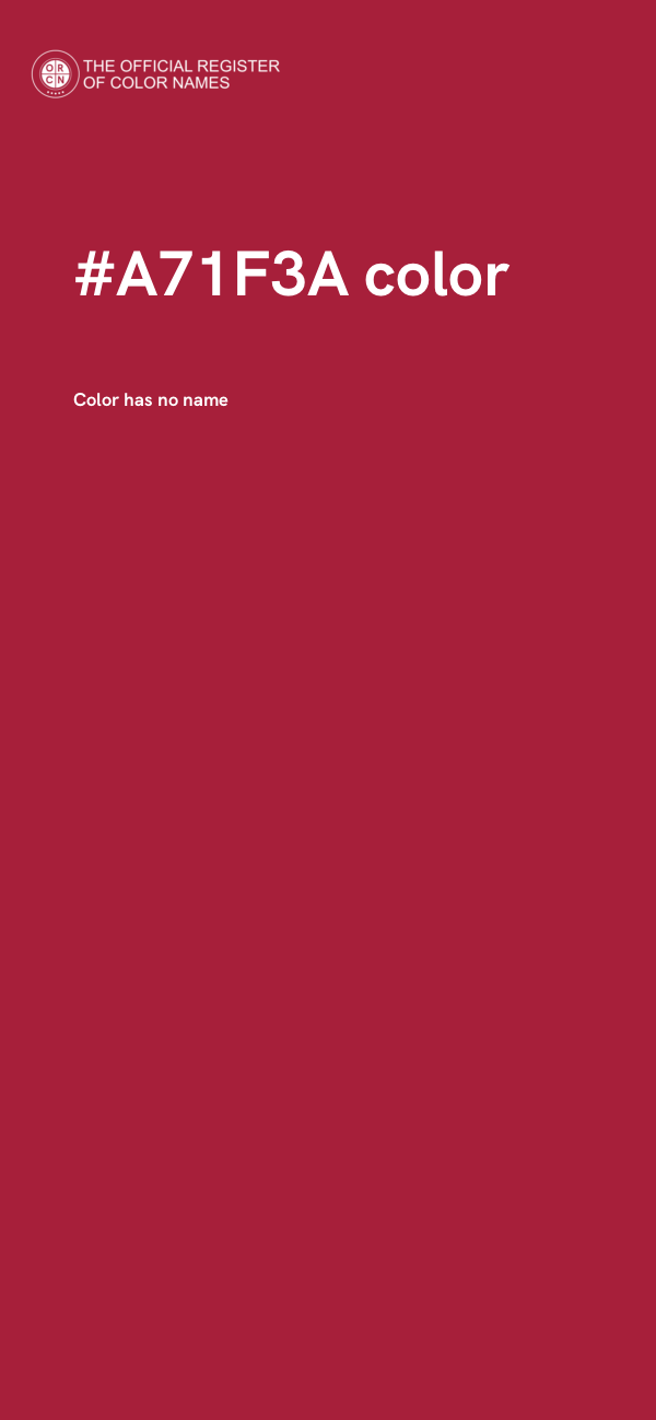 #A71F3A color image