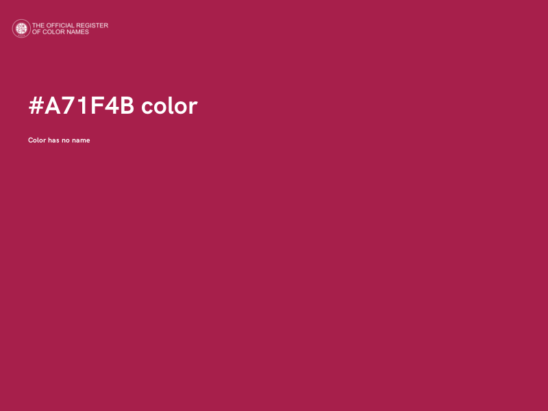 #A71F4B color image