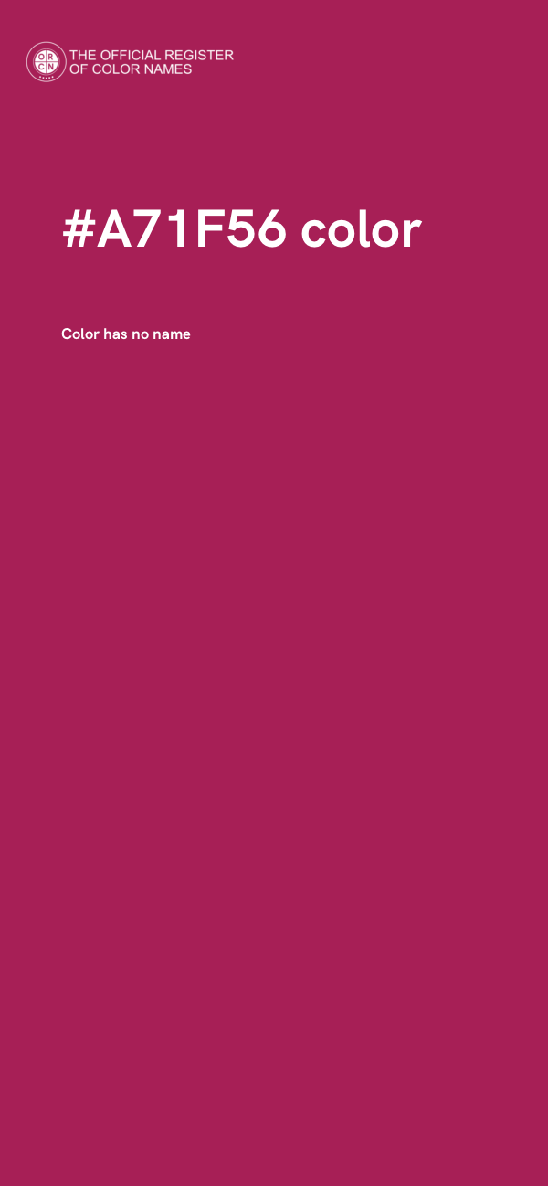 #A71F56 color image