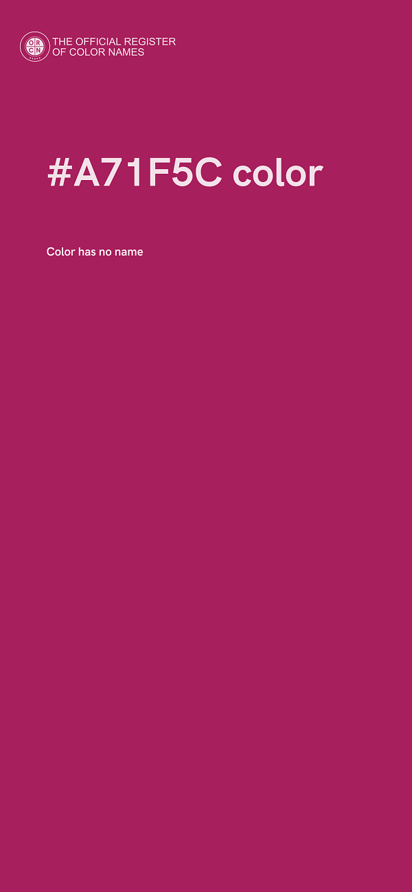 #A71F5C color image