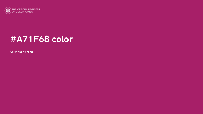 #A71F68 color image