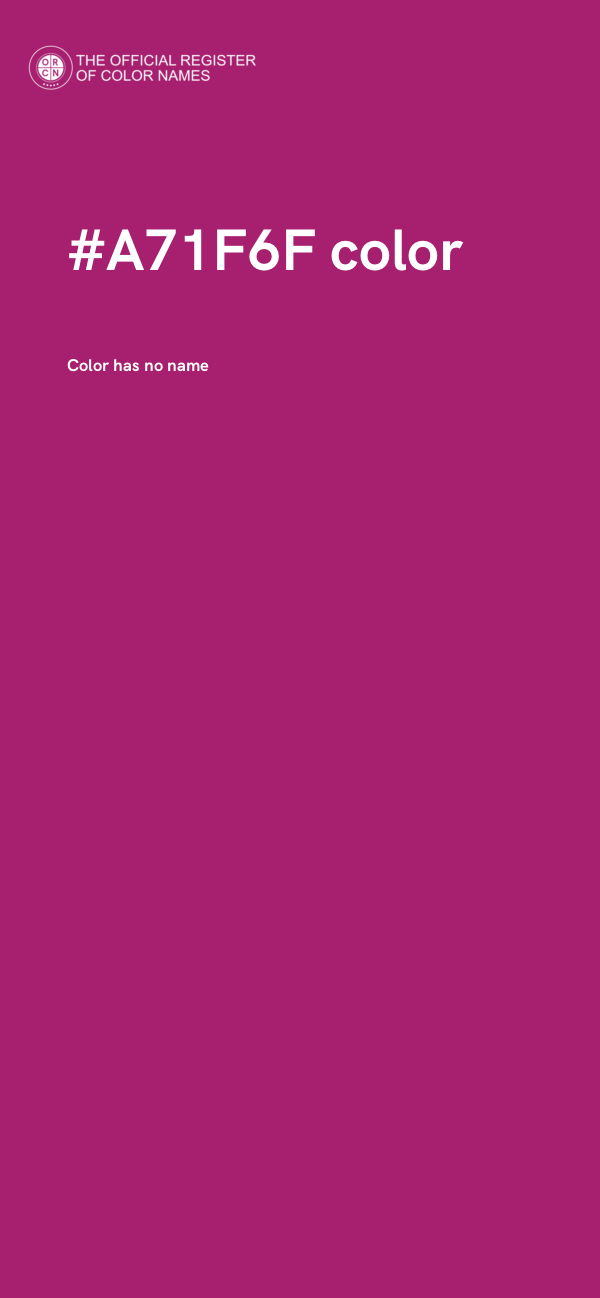 #A71F6F color image