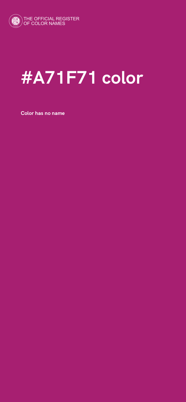 #A71F71 color image